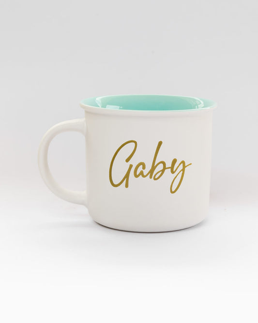 Jarro Blanco Interior Turquesa J139