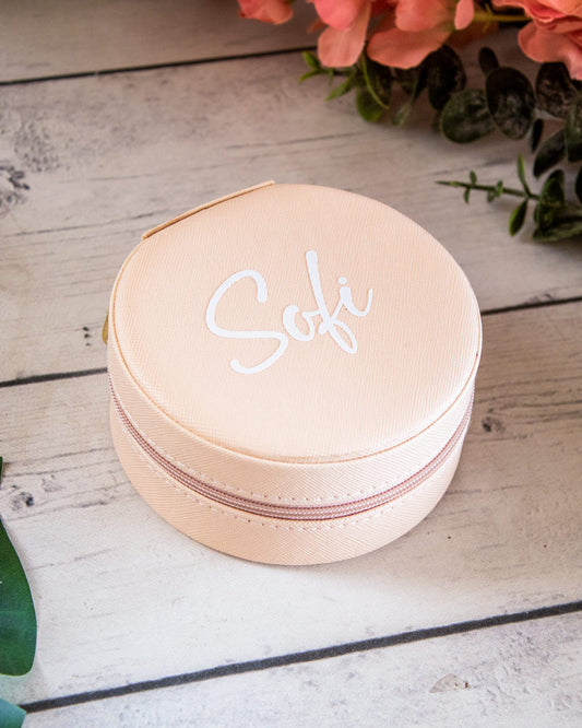 Mini Joyero Redondo Rosa