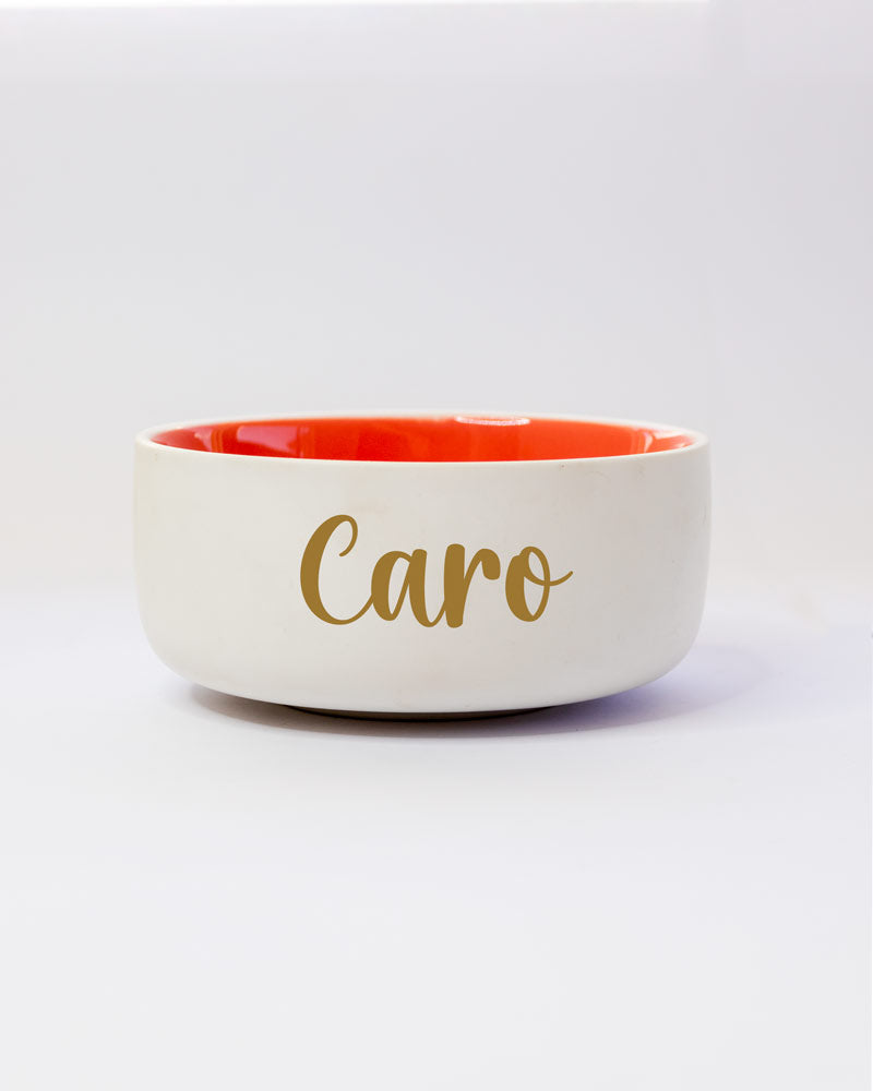 Bowl Blanco con Interior Rojo