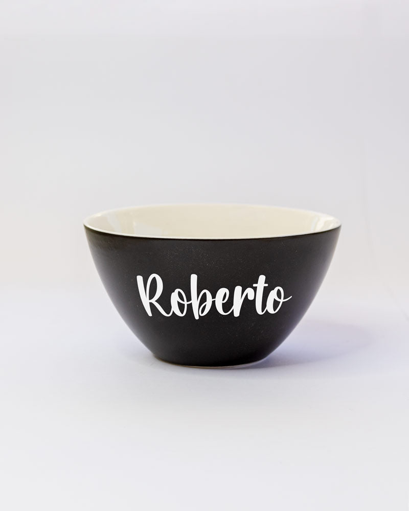 Bowl Negro con Interior Blanco