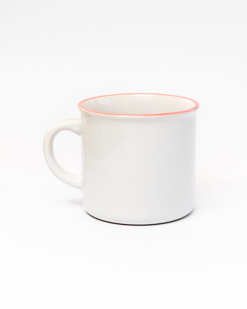 Jarro Blanca Filo Rosado J013