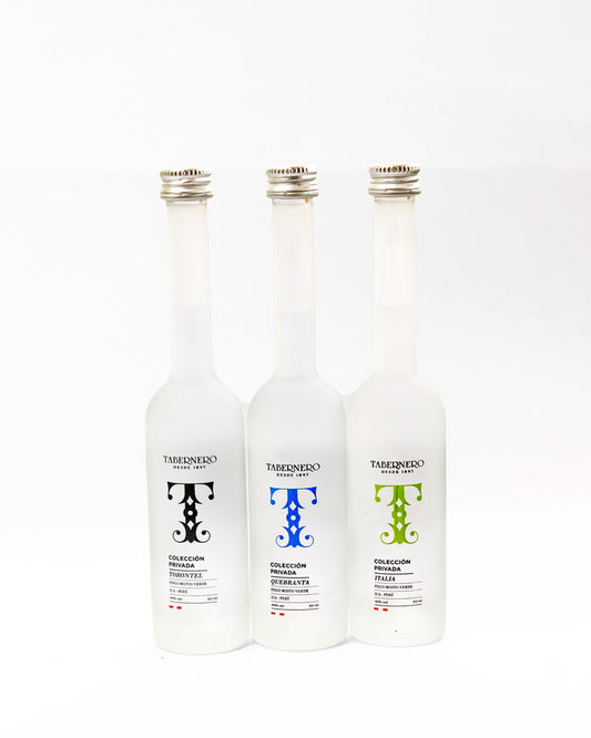 Set 3 Botellitas Tabernero Pisco Italia