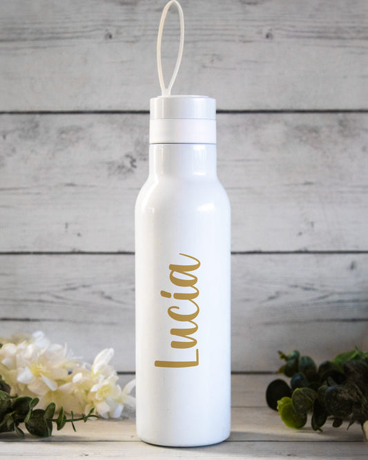 Termo blanco metálico