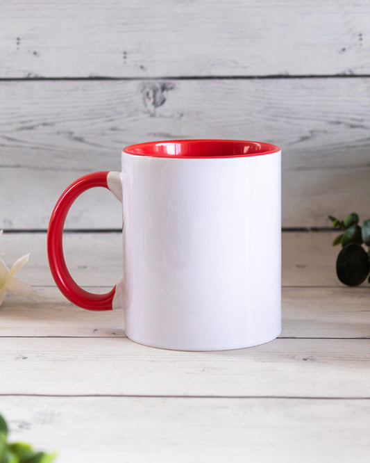 Jarro permanente fondo y asa rojo