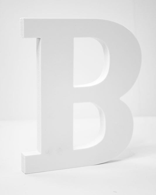 Letra "B" Blanca
