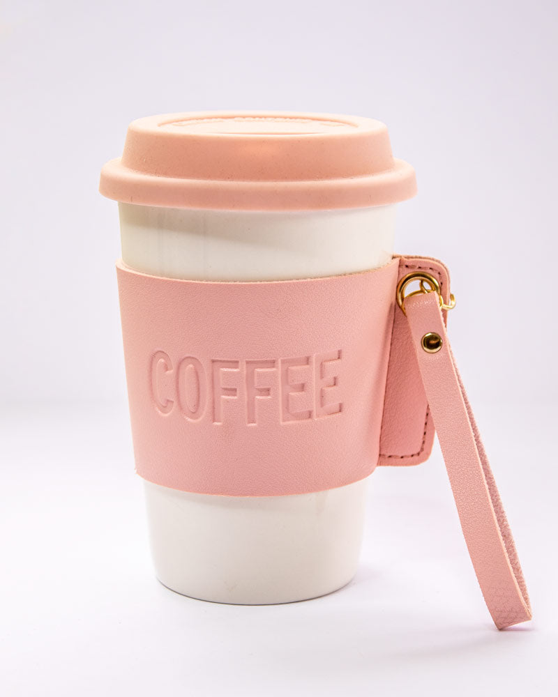 Vaso cerámica para café Rosado