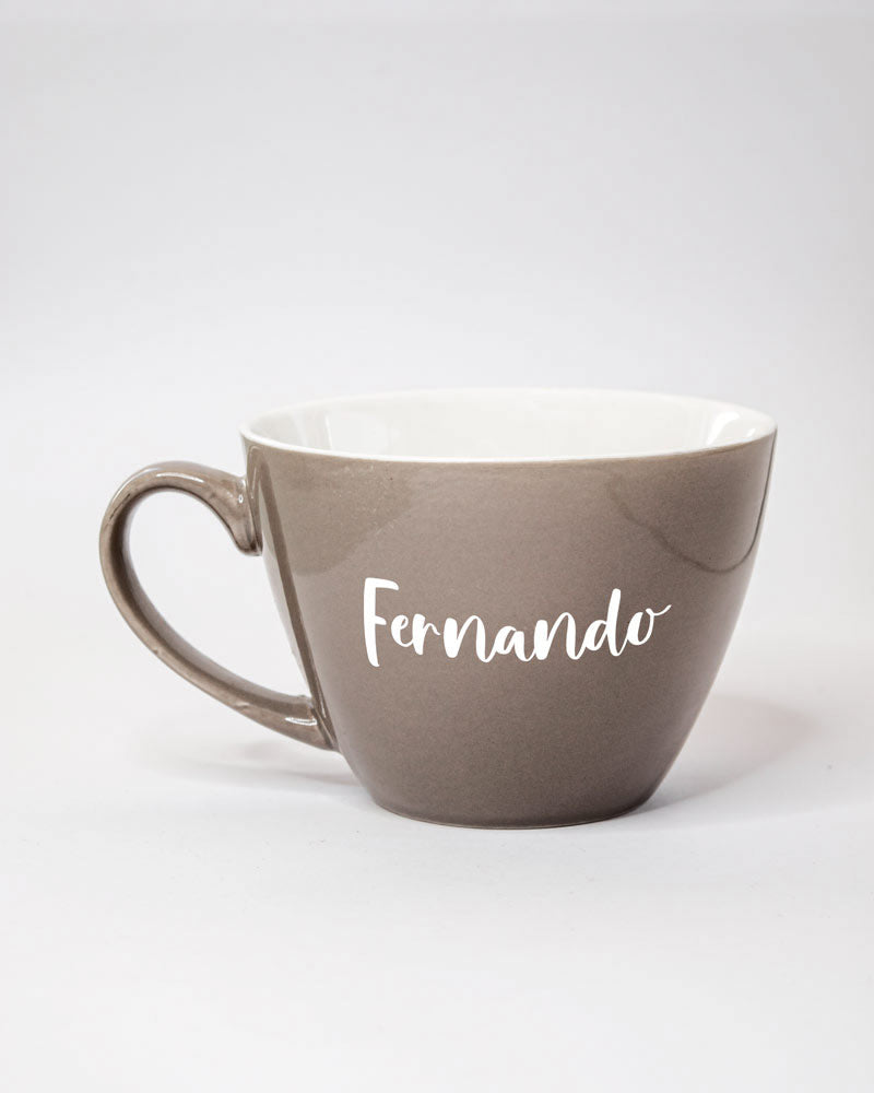 Jarro Gris Grande Interior Blanco J069