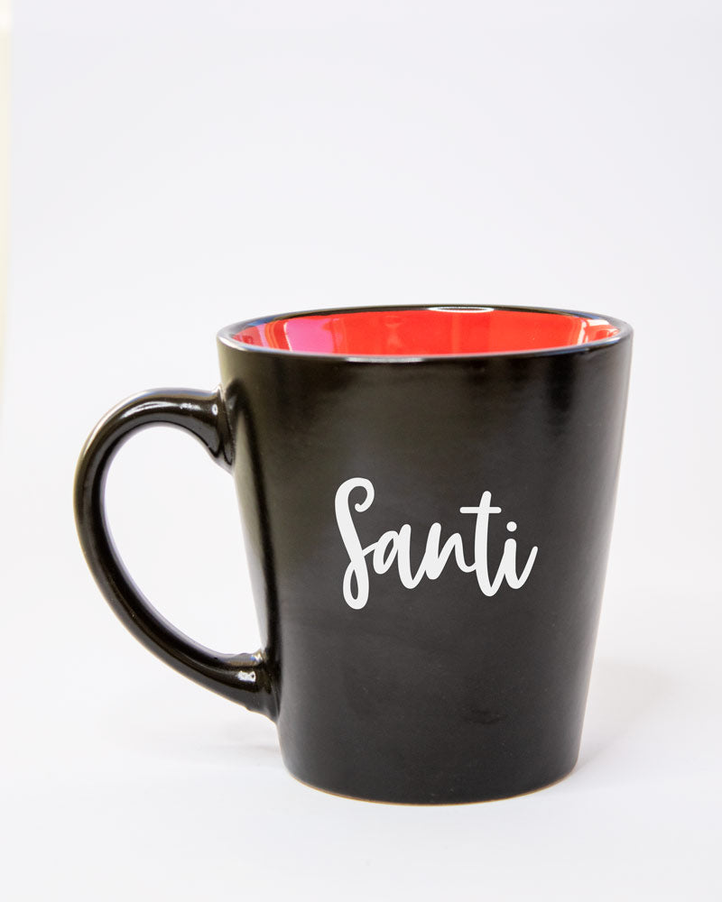 Jarro Negro Interior Rojo J096