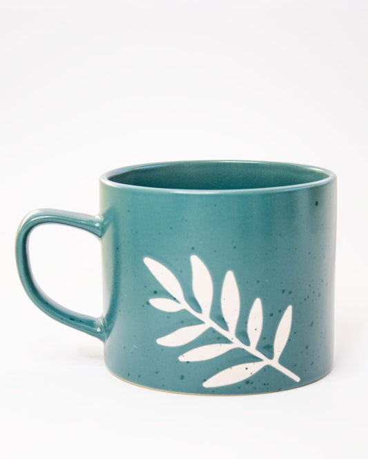 Jarro Turquesa Flor J084