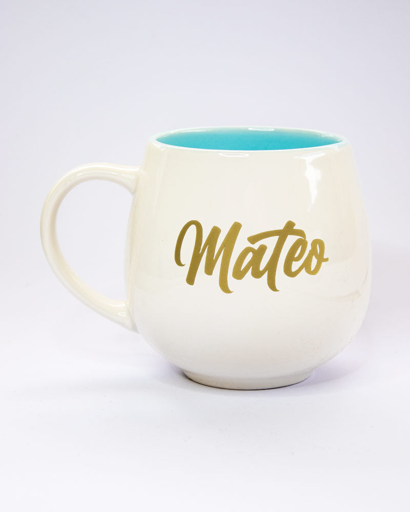 Jarro Blanco Interior Celeste J042