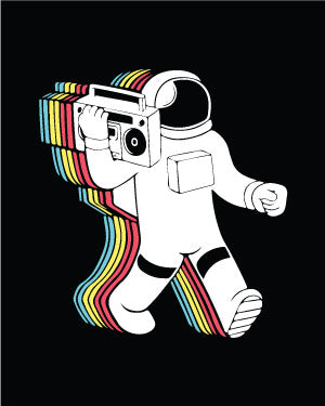 Hoodie Jamming Astronaut