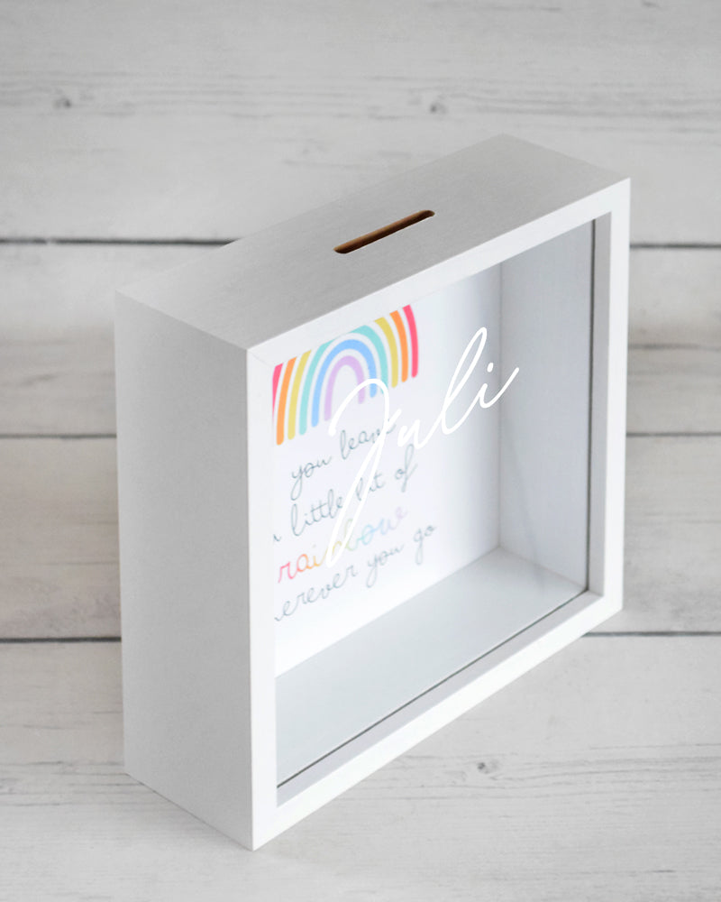 Alcancia Blanca Rainbow