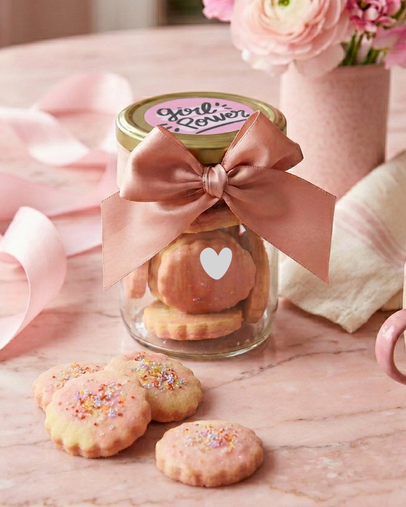 Frasco galletas Rosadas
