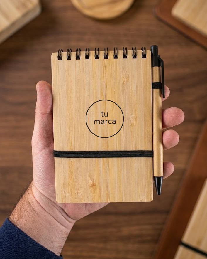 Libreta tapa de madera A6