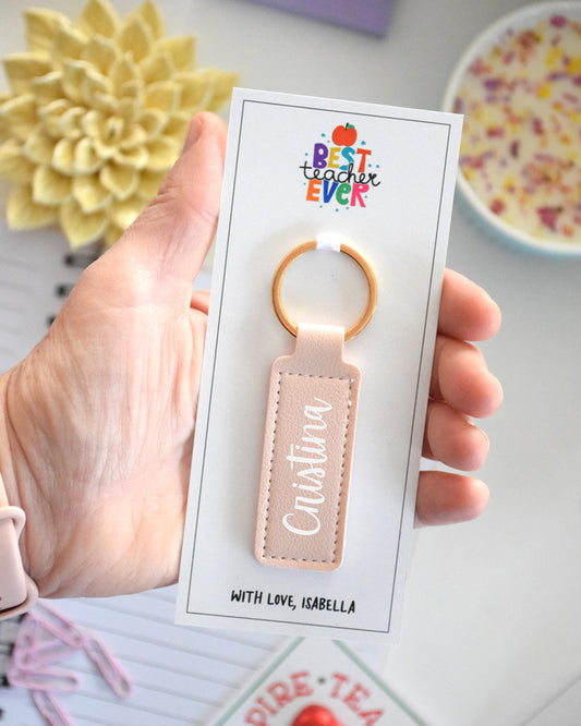 Llavero de cuero Teachers