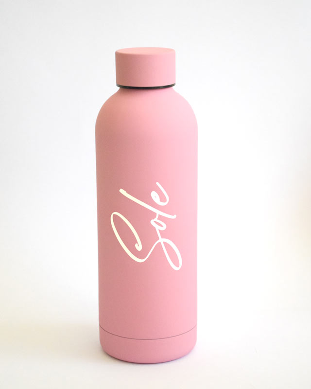 Termo Rosado con tapa