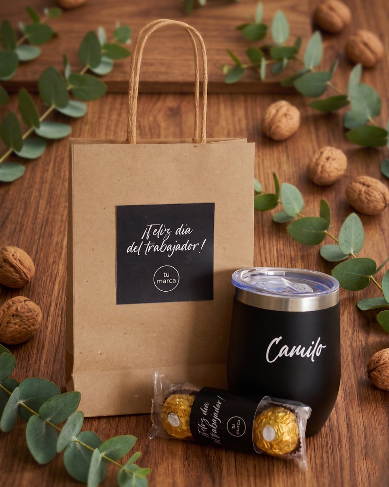Tumbler negro+chocolates