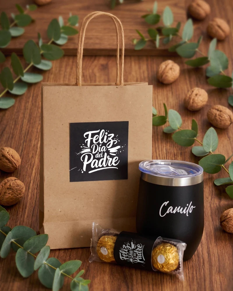 Tumbler negro+chocolates