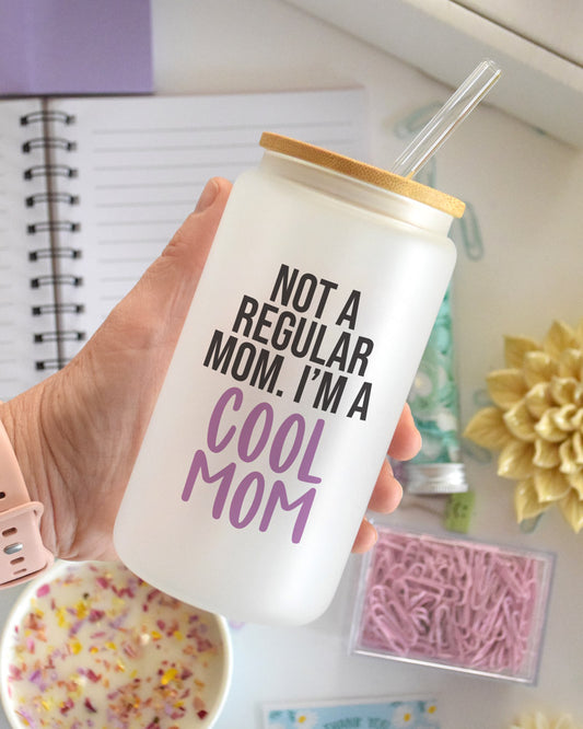 Vaso ahumado con tapa de bambú G108