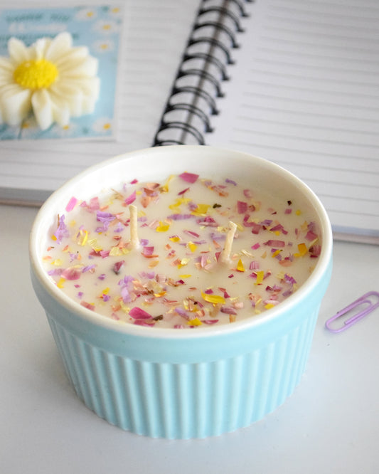 Vela de Soya Celeste dos mechas