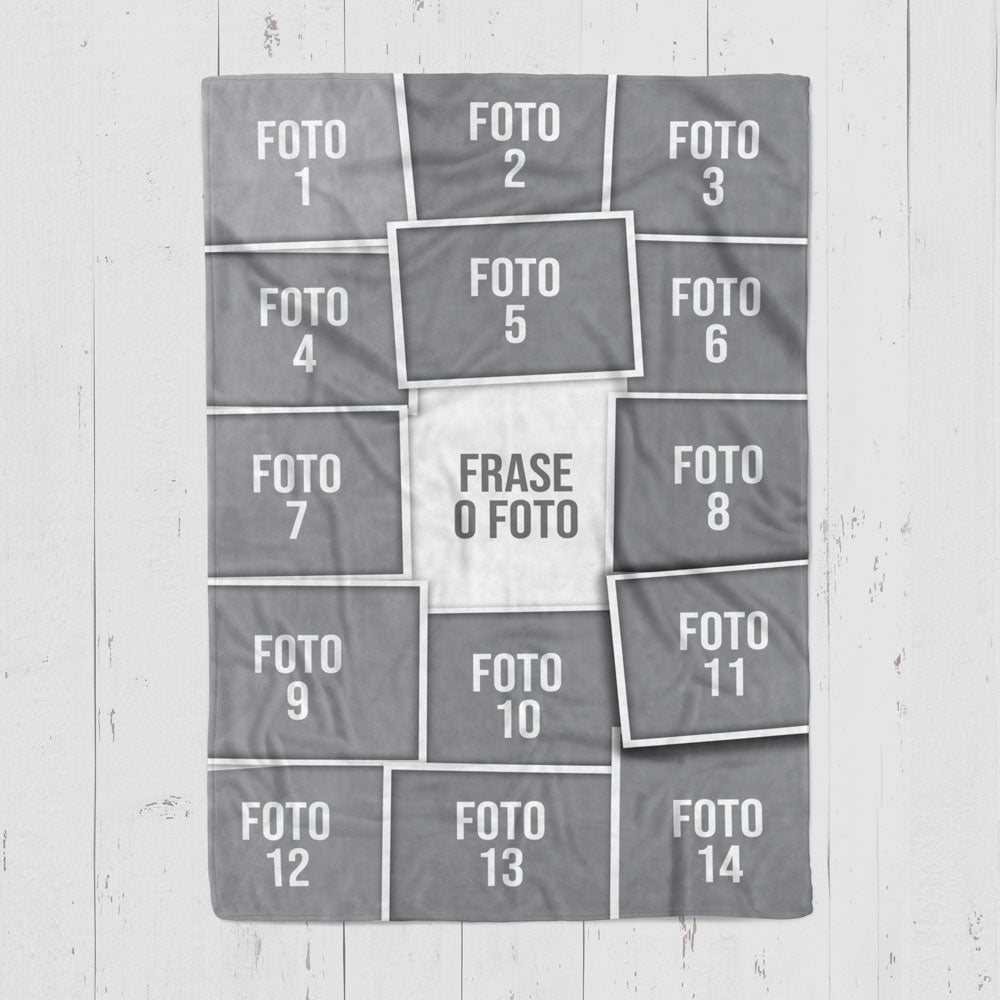 Cobija personalizada con fotos E