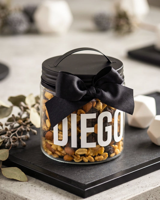 Frasco frutos secos tapa negra