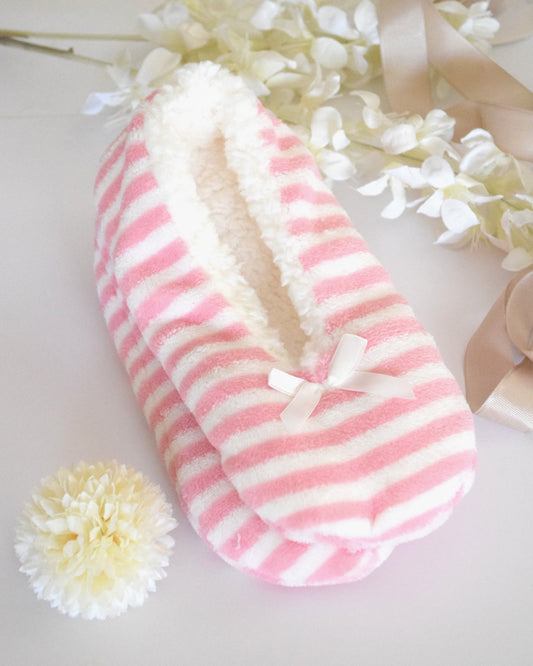 Pantufla Rosada a rayas