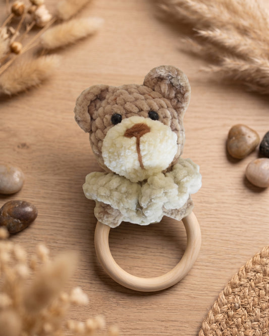 Sonajero Oso Crochet Pequeño